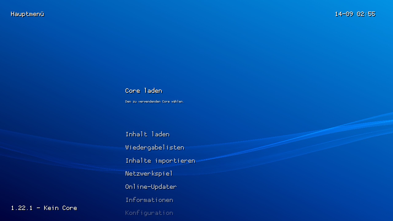 Screenshot von RetroArch (nightly)
